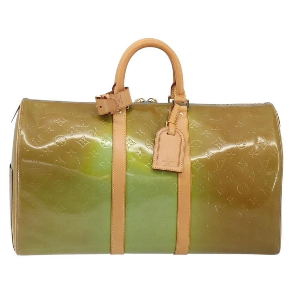 Louis Vuitton Monogram Vernis Mercer Boston Bag Blue